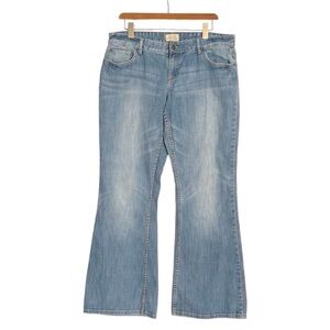 y2k Aeropostale Hailey Light Wash Low Rise Retro Loose Fit Flare Jeans Size 14